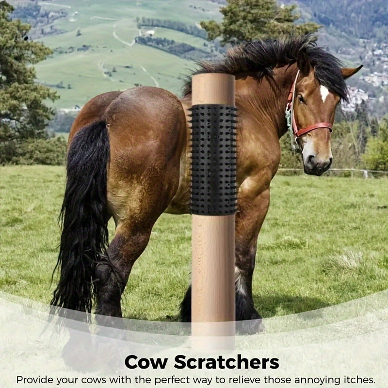 Horse & Cow Massage Brush – Soft Itch Patch Pad Scraper