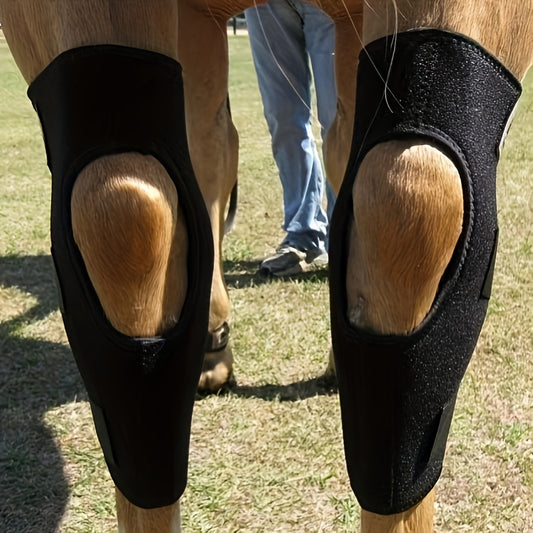 Horse Leg Guards – Rear Knee Pads, 1 Pair Polyester Boots