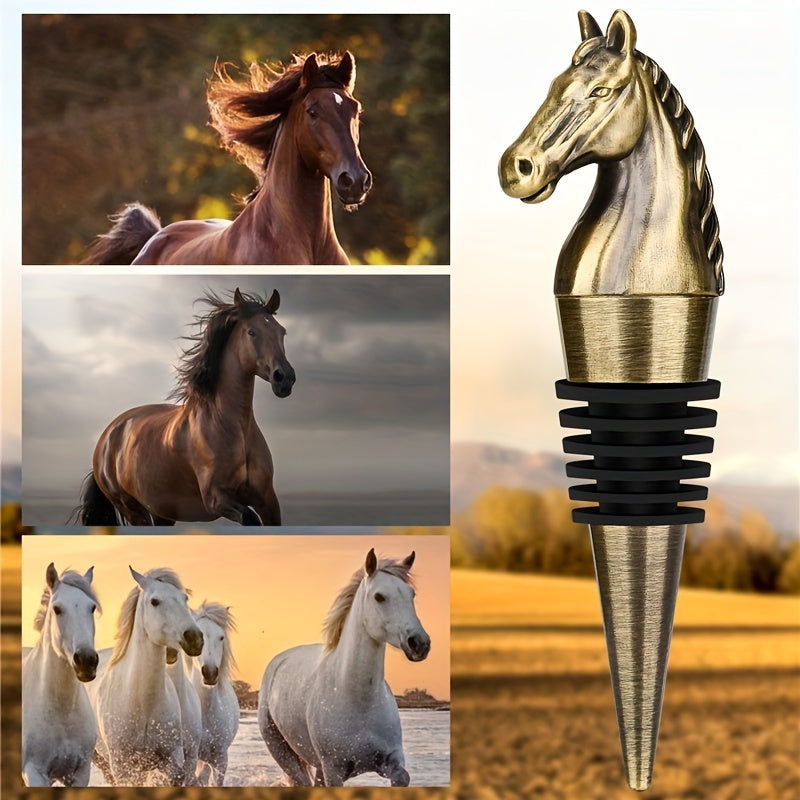 Metal Horse Wine Stopper – Elegant Bottle Seal