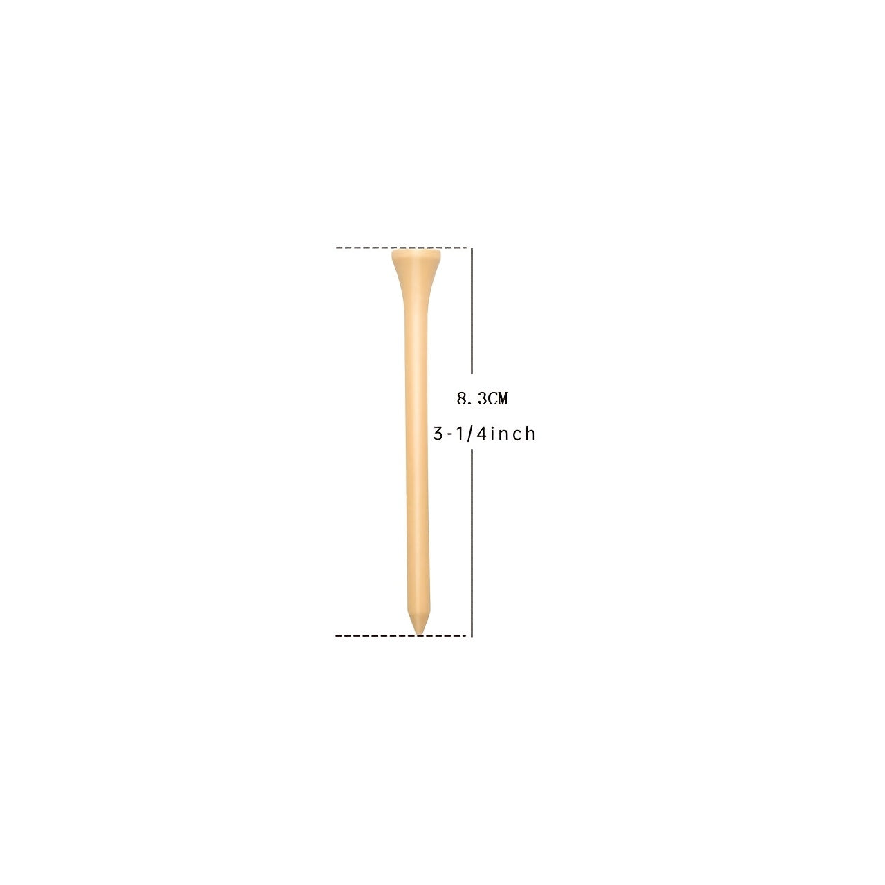 100pcs White Wooden Golf Tees – 3-1/8" Standard Size