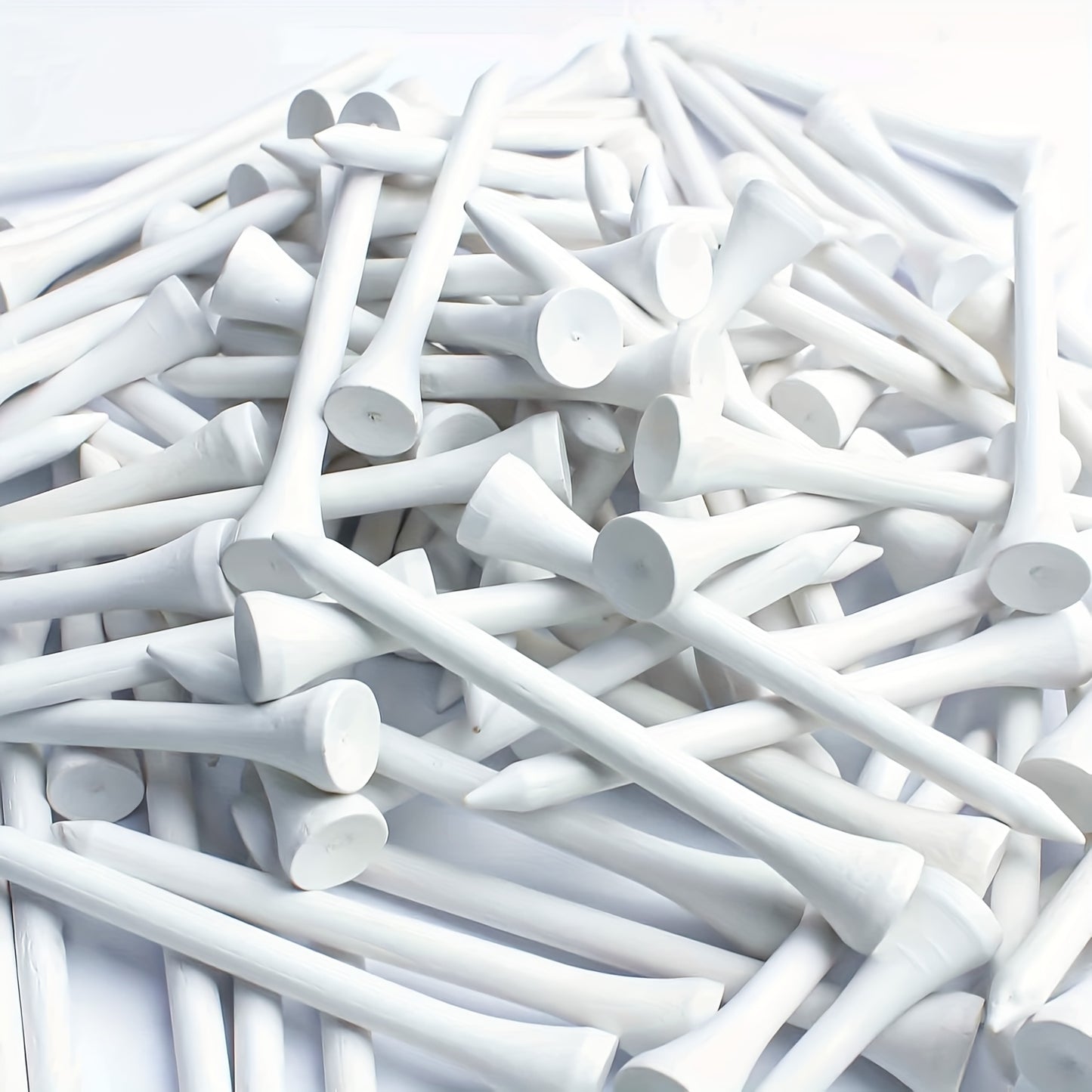 100pcs White Wooden Golf Tees – 3-1/8" Standard Size