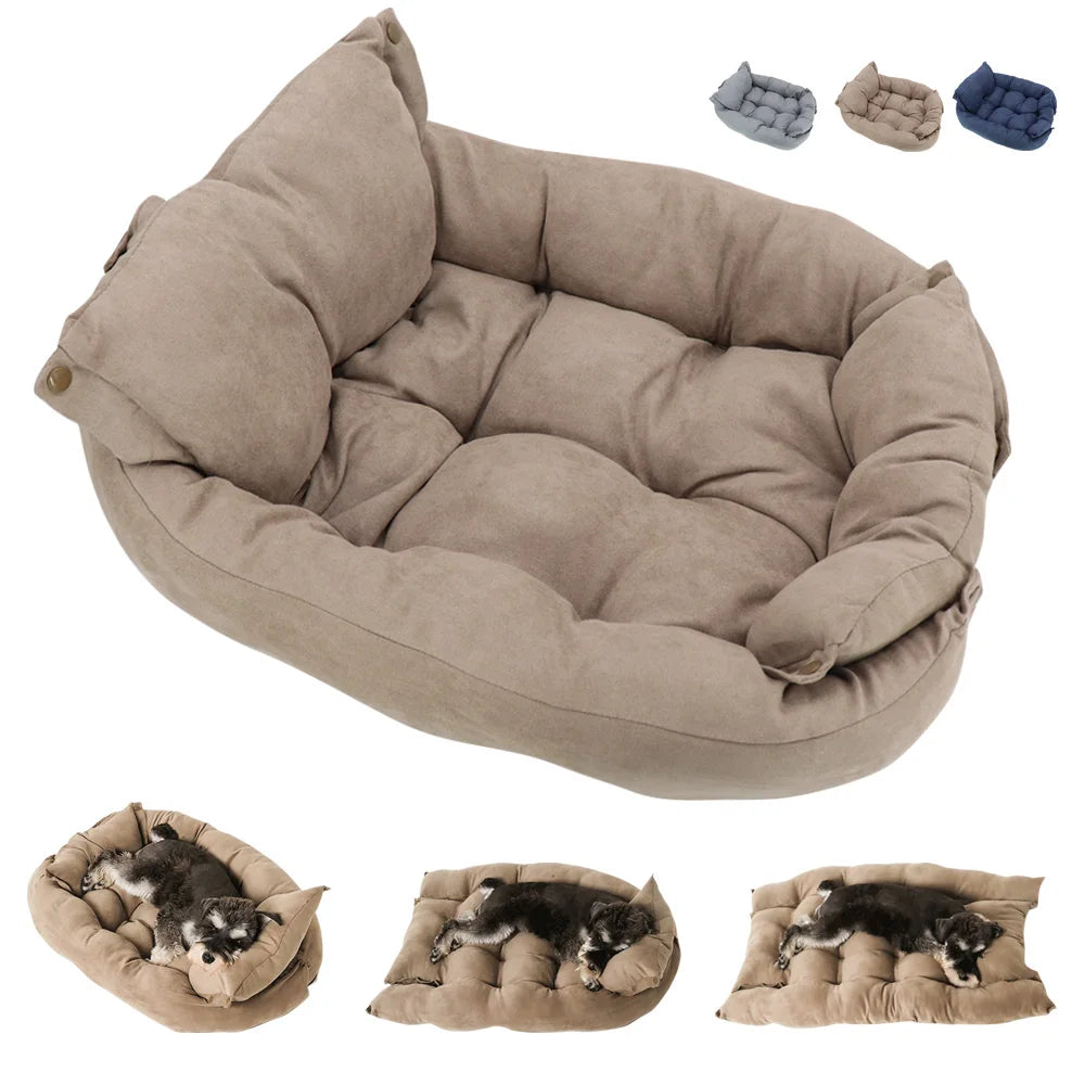 3-in-1 Multifunction Pet Bed Sofa – Soft Winter Nest for Dogs & Cats