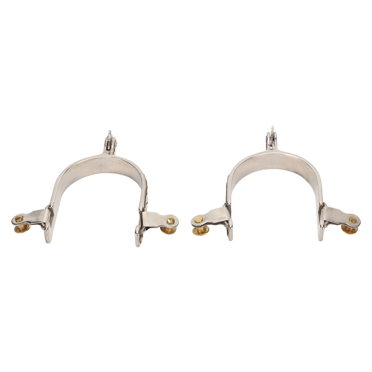 1 Pair Stainless Steel Western Horse Spurs with Rotatable Rowel
