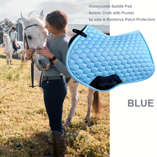 Premium Navy Blue Quilted Saddle Pad – Full & Jump Sizes