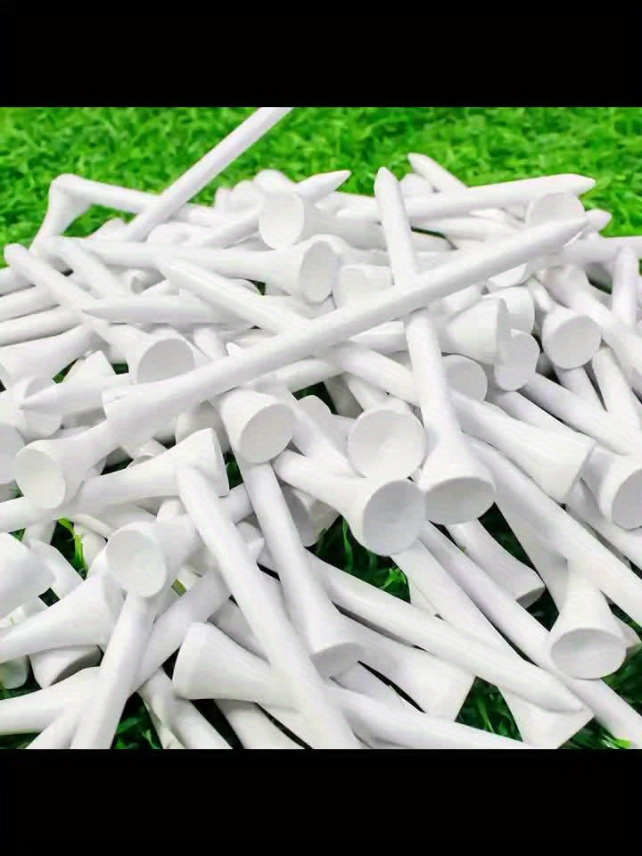 100pcs White Wooden Golf Tees – 3-1/8" Standard Size